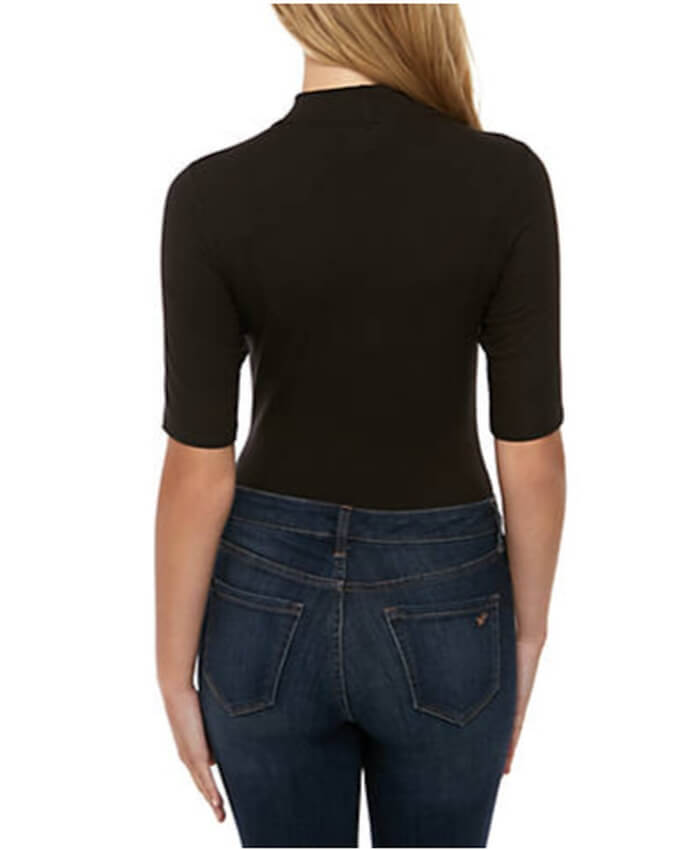 Belle du Jour Mock Neck Rib Bodysuit